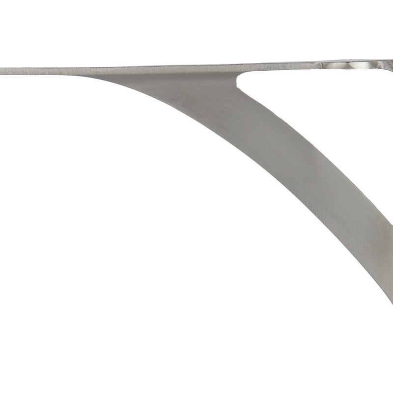 A29 Set of 2 Shelf Brackets for 6", 8", 10" Shelves - Brushed Nickel Finish - 7.88" X 5.88" Heavy Duty Brass L Brackets for Wall Shelves Hardware Included, - Image 3